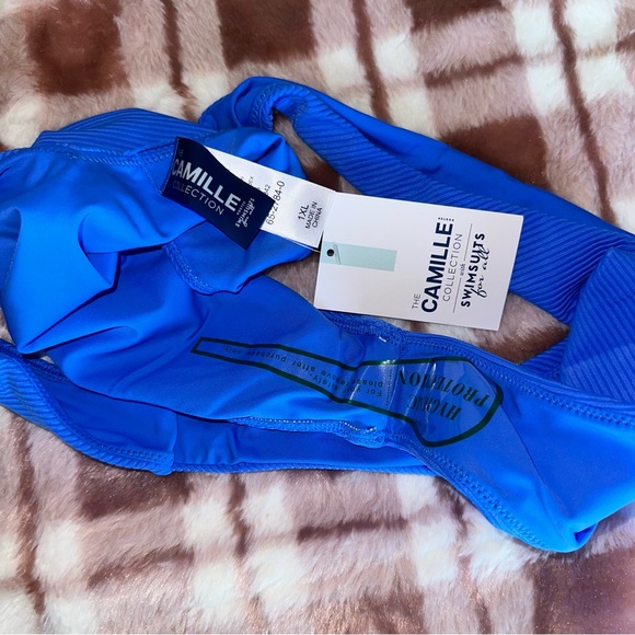 NWT Swimsuits for All Royal Blue Ribbed Bikini Bottom | 1XL - Picture 3 of 3